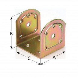 GIUNZIONE AD "U" X TRAVI MM.60