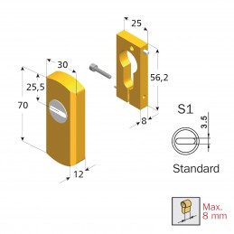 PROTETTORE DISEC SG10 CS QUADR