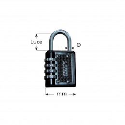 LUCCHETTO COMBINAZ. MM.40 NERO