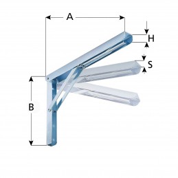 MENSOLA RIBALTABILE 30 ZINC.