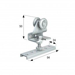 CARRELLO 2 RUOTE ACC/NYLON D24