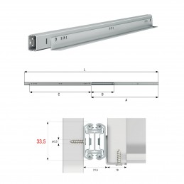 CP.GUIDE CASSETTI P.30KG CM.30