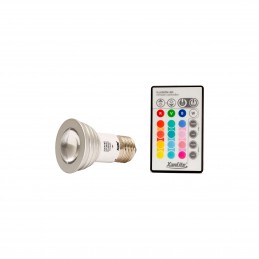 LAMP.LED 3W COLOR GU10 + TELEC