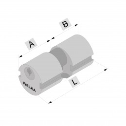 CILINDRO TONDO INF.D25 L70=27X